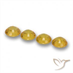 2.23 ct natürliche Dunkelgolden Saphir-Edelsteine, Runden, VVS-VS