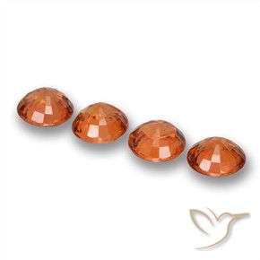 2.37 ct natürliche rötlich-orange Saphir-Edelsteine, Runden, VVS-VS