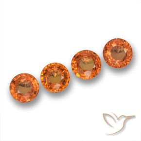 2.42 ct natürliche hellorange Saphir-Edelsteine, Runden, VVS-VS