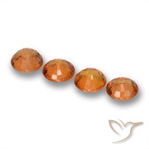 2.42 ct natürliche hellorange Saphir-Edelsteine, Runden, VVS-VS