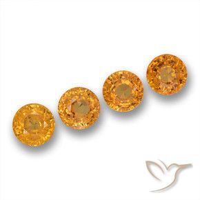 3.10 ct natürliche Mittelorange Saphir-Edelsteine, Runden, VVS-VS