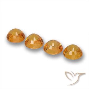 3.10 ct natürliche Mittelorange Saphir-Edelsteine, Runden, VVS-VS