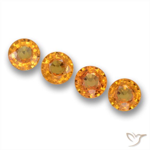 2.18ctw Natürlicher Aprikose Orange Saphir, Runden, VVS-VS