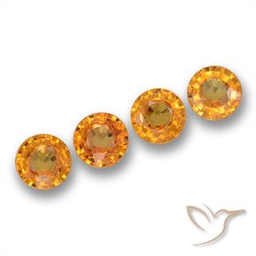 2.18 ct natürliche Aprikose Orange Saphir-Edelsteine, Runden, VVS-VS