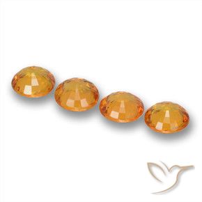 2.18 ct natürliche Aprikose Orange Saphir-Edelsteine, Runden, VVS-VS
