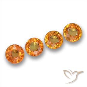 2.04 ct natürliche Aprikose Orange Saphir-Edelsteine, Runden, VS