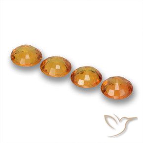 2.04 ct natürliche Aprikose Orange Saphir-Edelsteine, Runden, VS