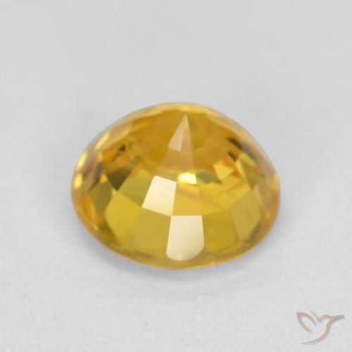 9,17 ctw natürlicher Golden Saphir, Runden, VVS-VS