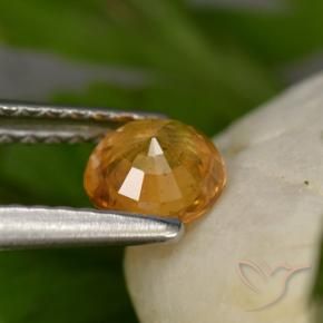 9,17 ctw natürlicher Tiefes Orange-Gold Saphir, Runden, VS