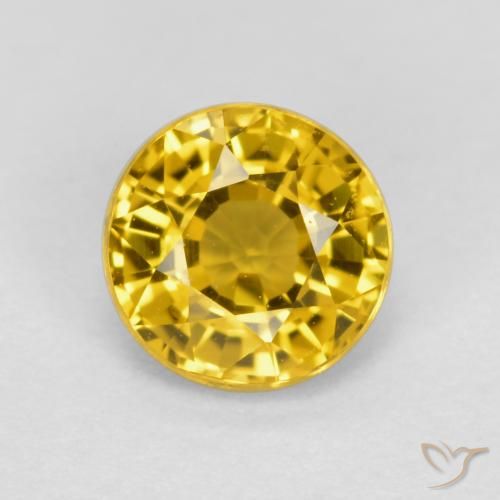 0.69ct Natürlicher Golden Saphir, Runden, VVS-VS