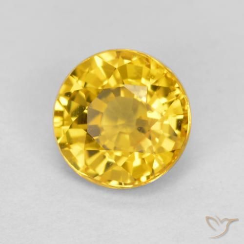 9,17 ctw natürlicher Golden Saphir, Runden, VVS-VS