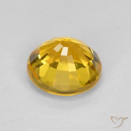 9,17 ctw natürlicher Golden Saphir, Runden, VVS-VS