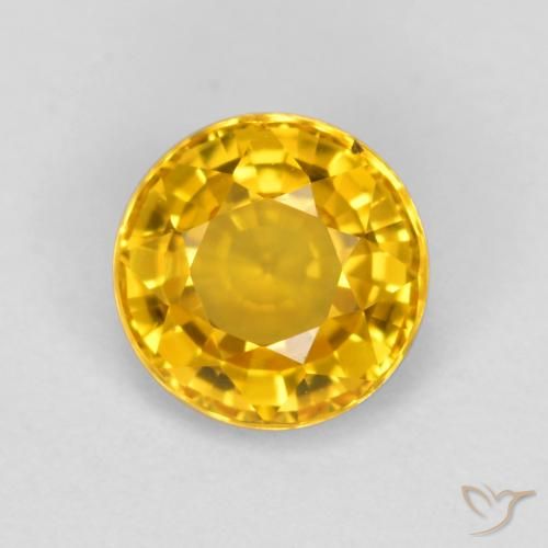 0.65ct Natürlicher Golden Saphir, Runden, VVS-VS