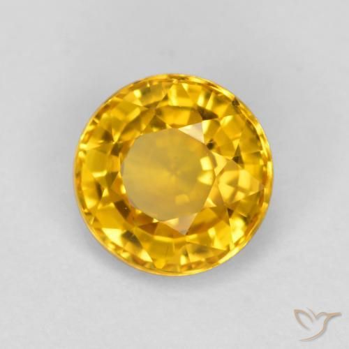 9,17 ctw natürlicher Golden Saphir, Runden, VVS-VS