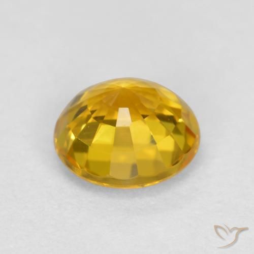9,17 ctw natürlicher Golden Saphir, Runden, VVS-VS
