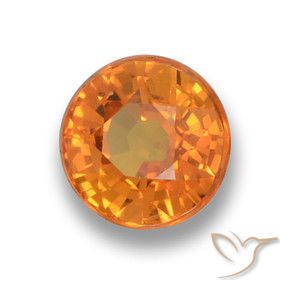 9,17 ctw natürlicher hellorange Saphir, Runden, VVS-VS