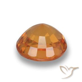 9,17 ctw natürlicher hellorange Saphir, Runden, VVS-VS