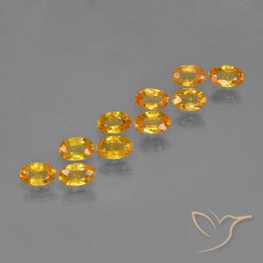 3.45 ct natürliche Dunkelorange-Gold Saphir-Edelsteine, Oval, VS