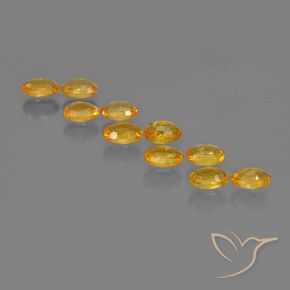 3.45 ct natürliche Dunkelorange-Gold Saphir-Edelsteine, Oval, VS