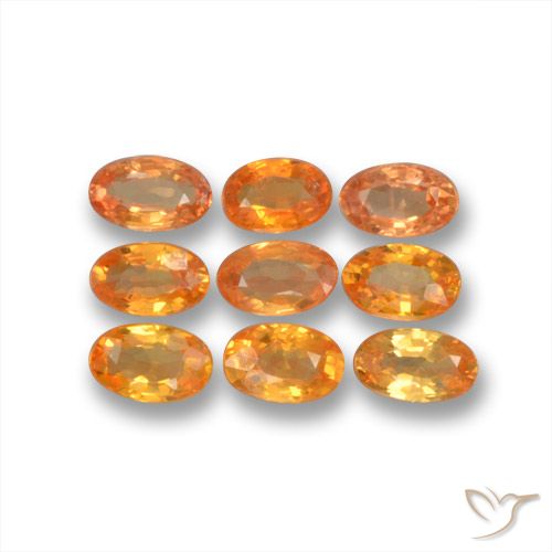 2.70ctw Natürlicher hellorange Saphir, Oval, VS