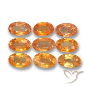 2.70 ct natürliche hellorange Saphir-Edelsteine, Oval, VS