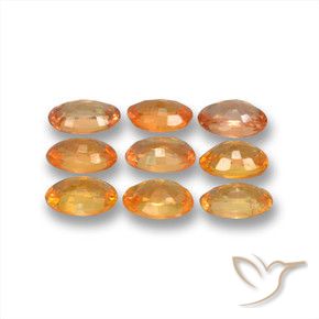 2.70 ct natürliche hellorange Saphir-Edelsteine, Oval, VS