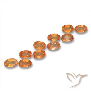 3.45 ct natürliche hellorange Saphir-Edelsteine, Oval, VS