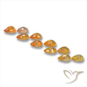 3.17 ct natürliche Mittelorange Saphir-Edelsteine, Birnenform, VS
