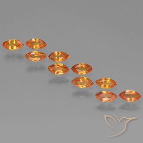 1.74 ct natürliche hellorange Saphir-Edelsteine, Marquise, VS