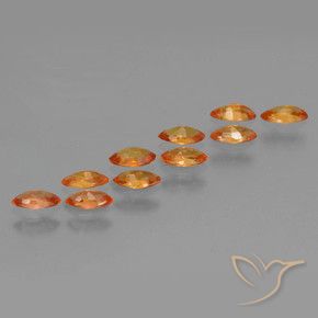 1.74 ct natürliche hellorange Saphir-Edelsteine, Marquise, VS