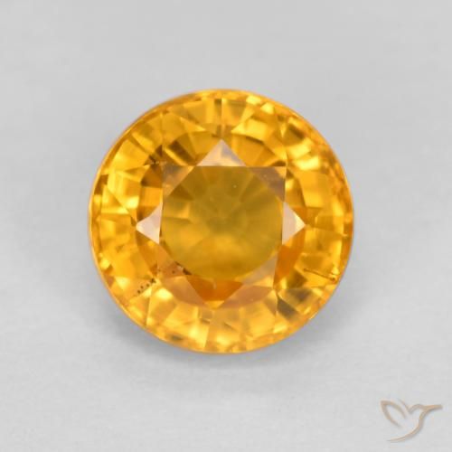0.75ct Natürlicher Mittelorange Saphir, Runden, VS