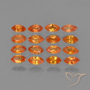 2.50 ct natürliche hellorange Saphir-Edelsteine, Marquise, VS
