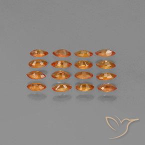 2.50 ct natürliche hellorange Saphir-Edelsteine, Marquise, VS