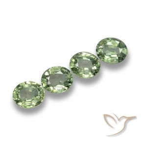 3.47 ct natürliche Mittelgrün Saphir-Edelsteine, Oval, VVS-VS