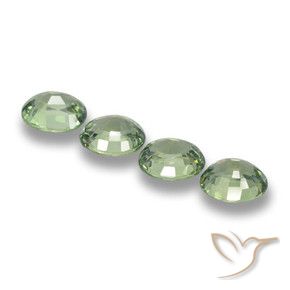3.47 ct natürliche Mittelgrün Saphir-Edelsteine, Oval, VVS-VS