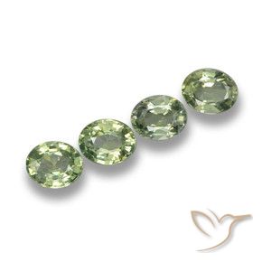 2.94 ct natürliche Salbeigrün Saphir-Edelsteine, Oval, VVS-VS