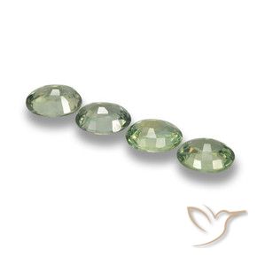 2.94 ct natürliche Salbeigrün Saphir-Edelsteine, Oval, VVS-VS