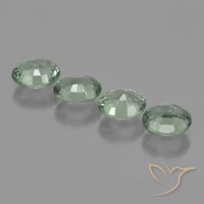3.32 ct natürliche Mittelgrün Saphir-Edelsteine, Oval, VVS-VS