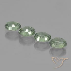 3.34 ct natürliche Helles Waldgrün Saphir-Edelsteine, Oval, VVS-VS