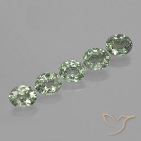 4.20 ct natürliche Moosiges Grün Saphir-Edelsteine, Oval, VVS-VS