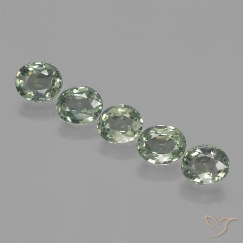 4.19ctw Natürlicher Helles Waldgrün Saphir, Oval, VVS-VS