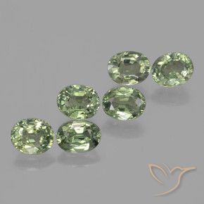 4.91 ct natürliche Waldgrün Saphir-Edelsteine, Oval, VVS-VS