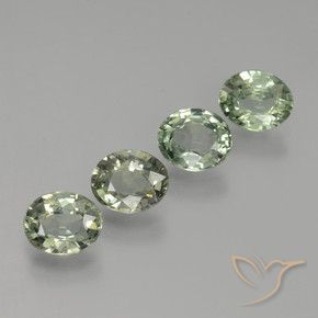 2.99 ct natürliche hellgrün Saphir-Edelsteine, Oval, VVS-VS