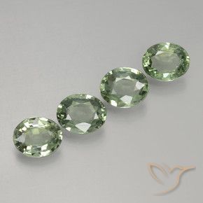 2.80 ct natürliche Medium Light Green Saphir-Edelsteine, Oval, VVS-VS
