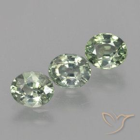 2.71 ct natürliche Helles Waldgrün Saphir-Edelsteine, Oval, VVS-VS