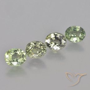 3.55 ct natürliche hellgrün Saphir-Edelsteine, Oval, VVS-VS