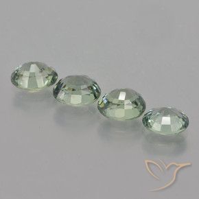 3.58 ct natürliche Helles Waldgrün Saphir-Edelsteine, Oval Schliff, VVS-VS