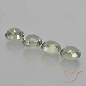 3.85 ct natürliche hellgrün Saphir-Edelsteine, Oval, VVS-VS