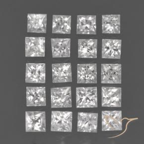 1.42 ct natürliche Weiß Saphir-Edelsteine, Quadrat, VS
