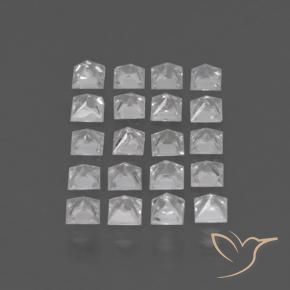 1.42 ct natürliche Weiß Saphir-Edelsteine, Quadrat, VS
